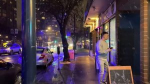 Прогулка по Ванкуверу 2023 / Downtown Vancouver Night Walk in Snow Canada 2023