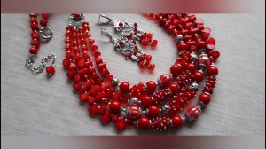 УКРАШЕНИЯ ДЛЯ ЛЮДМИЛЫ  ! Переделка коралловых бус 4 видео  ! Восточные мотивы ..