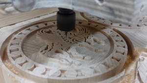 ЧПУ станок своими руками  из фанеры. Работа фрезой диаметром  0.5 мм