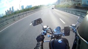 На Honda Shadow 1100c по городу