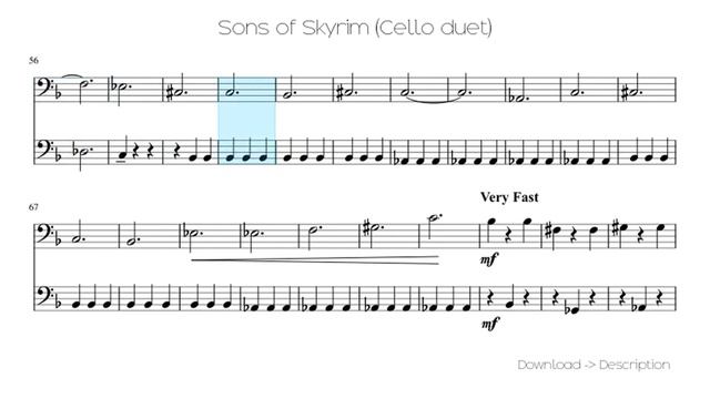 Sons Of Skyrim (Cello Duet) смотреть онлайн