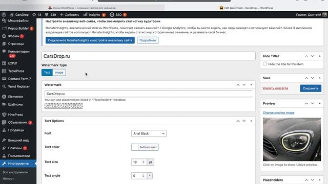 Как добавить водяной знак на изображение в WordPress: обзор плагина Easy WaterMark смотреть онлайн