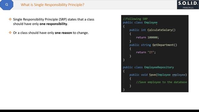 What is Single Responsibility Principle ? смотреть онлайн