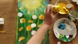 Видеоурок по рисованию "Одуванчики"