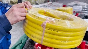 Шланг садовый Ш-3425 ТехПром, жёлтый, армированный, ПВХ, 3/4"x25м