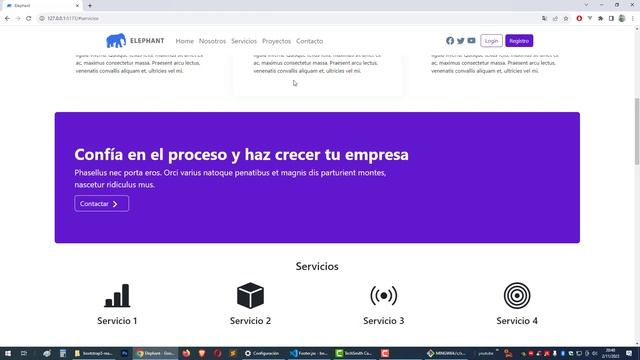 Elephant - One Page Web Creada con React JS