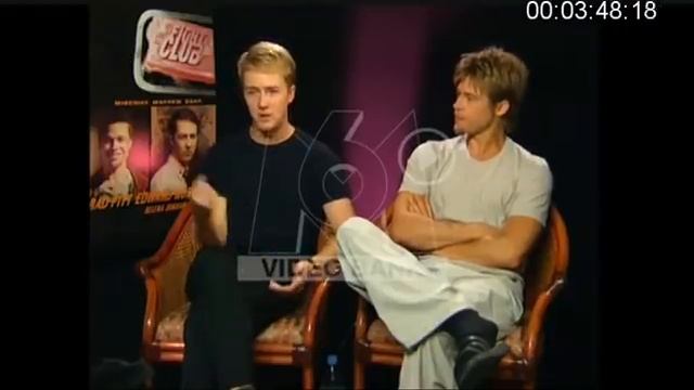 Edward Norton and Brad Pitt interview for FIGHT CLUB смотреть онлайн
