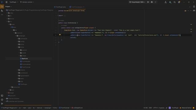 Simple forms | Form coding (1/3) | Nukkit Coding
