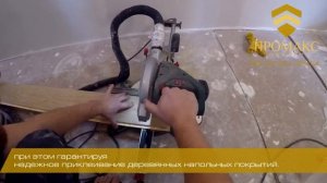Шумоизоляция пола. Укладка паркета на подложку Sika-AcouBond-System.