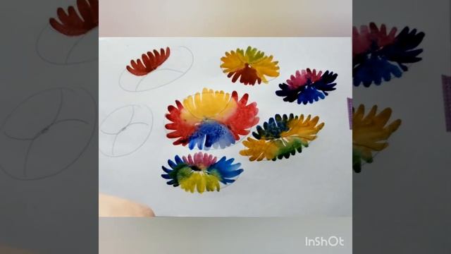 Акварель с детьми.Цветы на 8 марта. смотреть онлайн