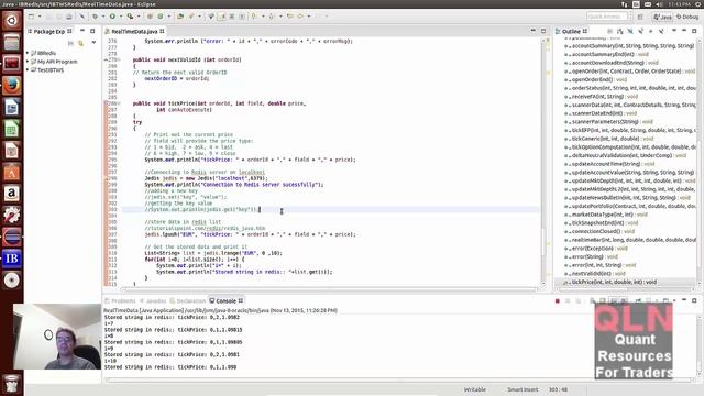 Demo of Interactive Brokers TWS Java API push into Redis NOSQL database смотреть онлайн