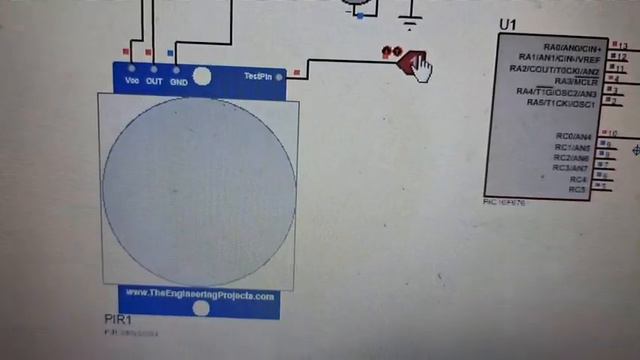 Motion sensor simulation using proteus software & MPLAB X IDE