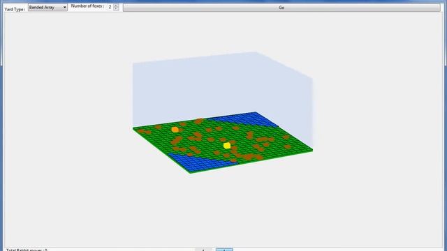 Java 3D Two-Point Perspective Fox and Rabbit Game