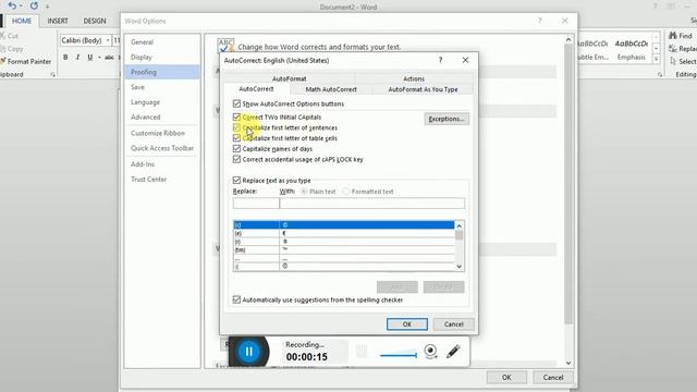 How to turn off auto capitalization in word | Word | Windows