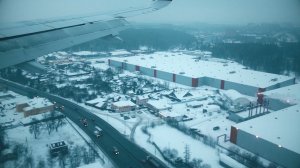 Посадка в Шереметьево зимой