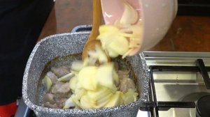 Тушеное МЯСО с БАКЛАЖАНАМИ и овощами его всегда мало!!!