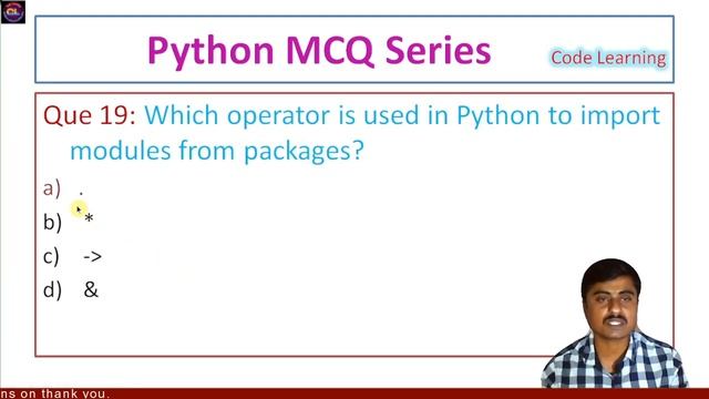Python MCQ Lecture2| Modules in Python MCQ |Packages in Python MCQ |Python MCQ Series |Code Learnin