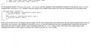 Code Review: Gulp watch for a handlebars project