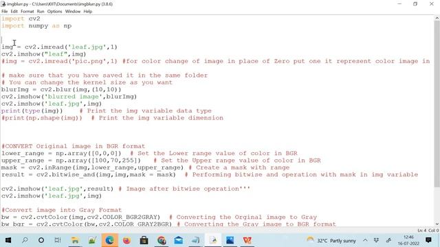 Blur image using OpenCV | OpenCV | OpenCV Python Tutorial | How to Blur image using OpenCV