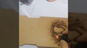Пирография, выжигание по коже. Джокер