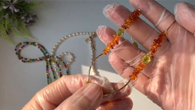 Чокер из советского янтаря. Бусины буквы имя. Кастомизированный жемчуг. Ремонт Обновление. смотреть онлайн