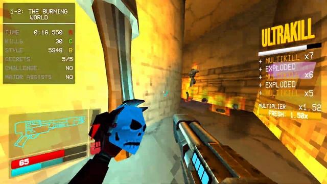 Ultrakill | 1-2: The Burning World | Violent | P% Speedrun | 33.400