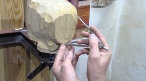 Резьба по дереву .Вырезаем человеческую голову . Вступление и грубая обтеска . Часть 1