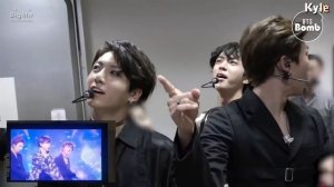 [Озвучка by Kyle]  Мемберы обсуждают порванную рубашку Чонгука