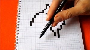 Как нарисовать Белку по клеточкам в тетради How to Draw Funny Squirrel Pixel Art