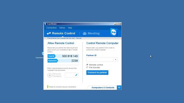 Установка и работа teamviewer бесплатной программы удаленного доступа.