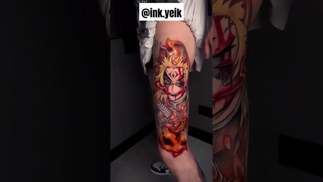 ?RENGOKU - KIMETSU NO YAIBA Anime TATTOO? by @ink.yeik #shorts