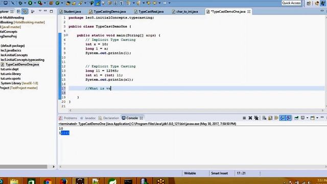 Java Type Casting in Hindi смотреть онлайн