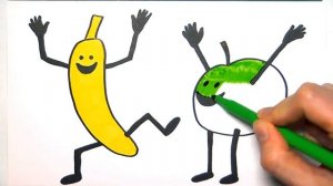 ФРУКТОВЫЕ ДРУЗЬЯ - Учим цвета апельсина и вишни, рисуем и раскрашиваем фрукты!  для детей