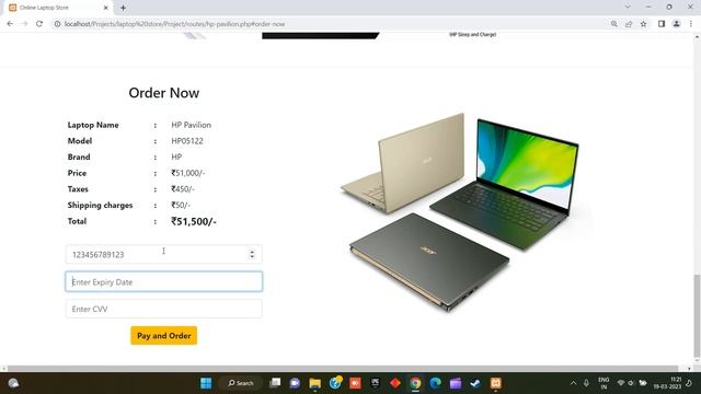 Online Laptop Store | Mini Project in PHP | PHP Project with Source Code
