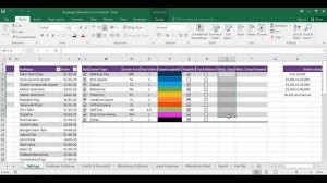 #101-Fully Automated Multiple Year Attendance Sheet Cum Payroll Sheet