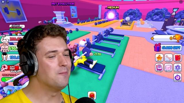 Getting The BIGGEST MUSCLES In ROBLOX! (Simulator) смотреть онлайн