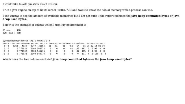 Unix & Linux: How does vmstat consider about java heap? смотреть онлайн