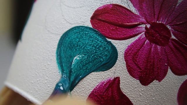 Роспись подсвечника акриловыми красками. Как легко нарисовать цветы? Мастер-класс Лилии Lilsionok