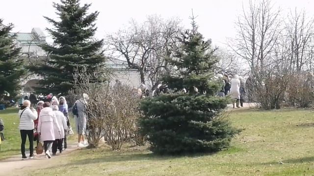 Невероятно много людей сегодня в Храмах Минска! Вербное Воскресенье ! Belarus! MINSK! смотреть онлайн