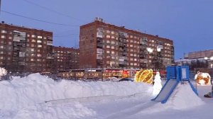 Талнах. 25 декабря 2022 г. Полярная ночь. Полдень.