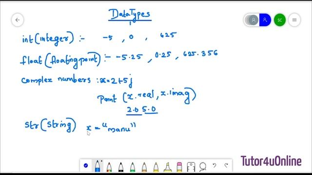 Data Types in Python | Part 8 #python #pythonBasics #pythonDataTypes #onlinetuition #tutor4uonline