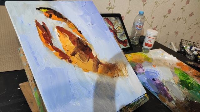 Пишу лобстера масляными красками на холсте. Рассуждаю о жизни смотреть онлайн