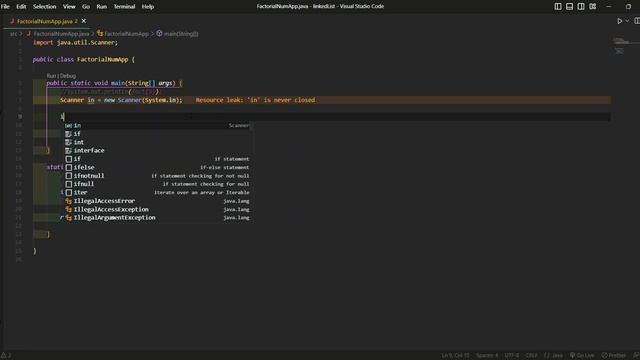 Java "Resource leak: 'in' is never closed" смотреть онлайн