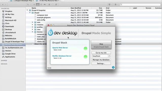 4. How to install our Drupal 8 snapshot with Dev Desktop смотреть онлайн