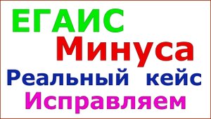 Егаис. Как исправить минусовые остатки ЕГАИС. Реальный случай.