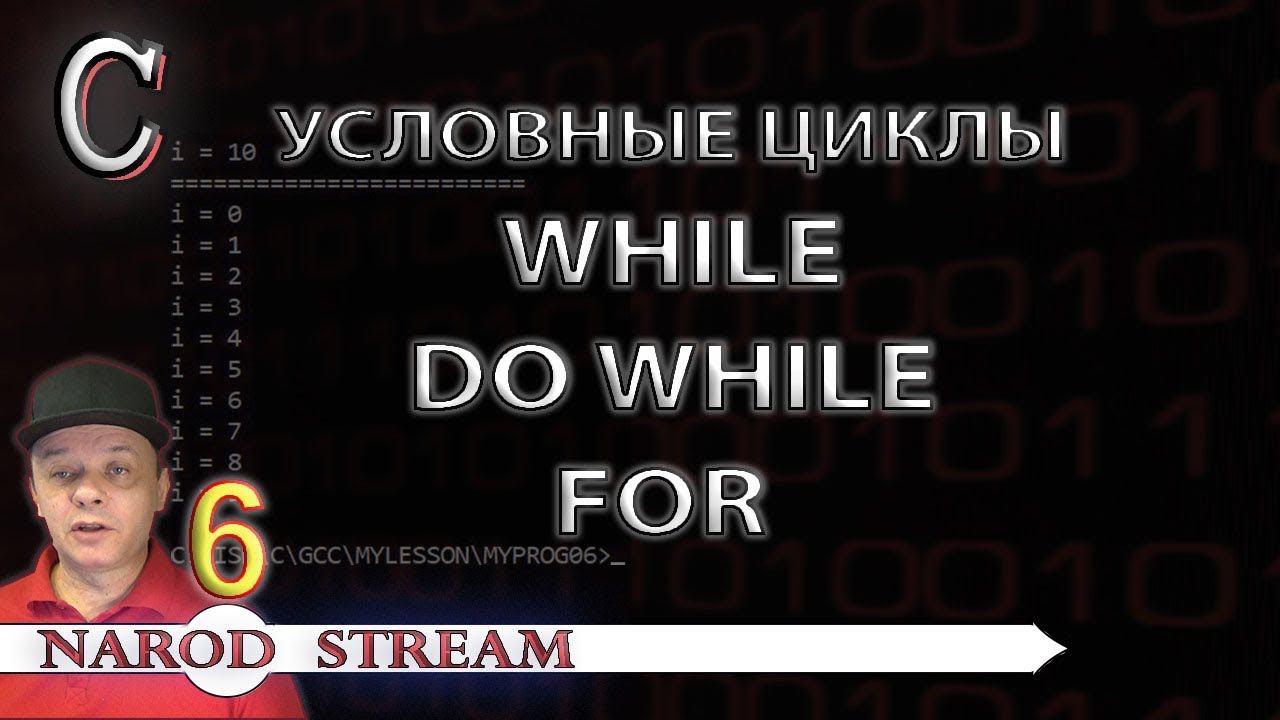 Программирование на C. Урок 6. Условные циклы while, do while, for