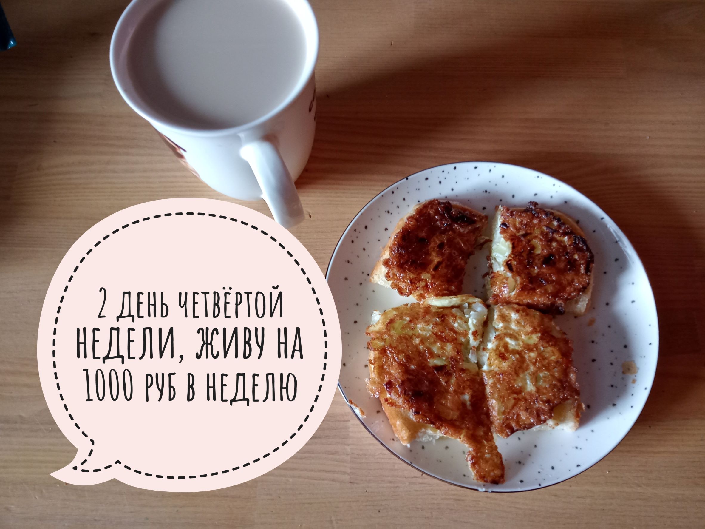 2 день четвертой недели, живу на 1000 руб. в неделю