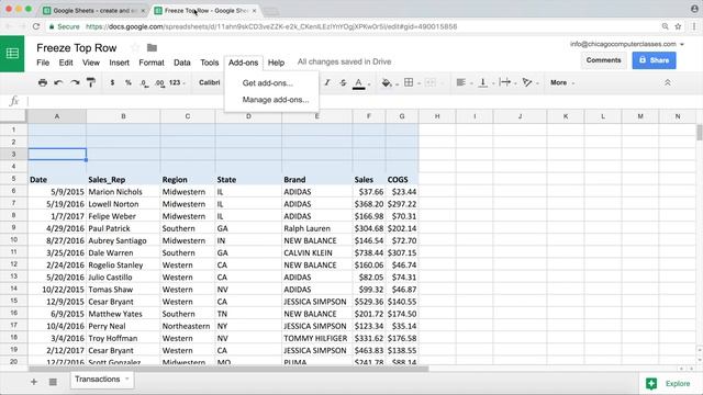 Google Sheets - Freeze Rows and Columns Tutorial, How To Freeze Single or Multiple Rows or Columns смотреть онлайн
