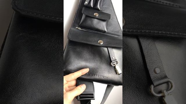 Сумка-разгрузка кожа через плечо черная Am'Werkstatt | Интернет-магазин Am'Werkstatt | Аксессуары смотреть онлайн