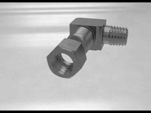 угловой штуцер с врезным кольцом